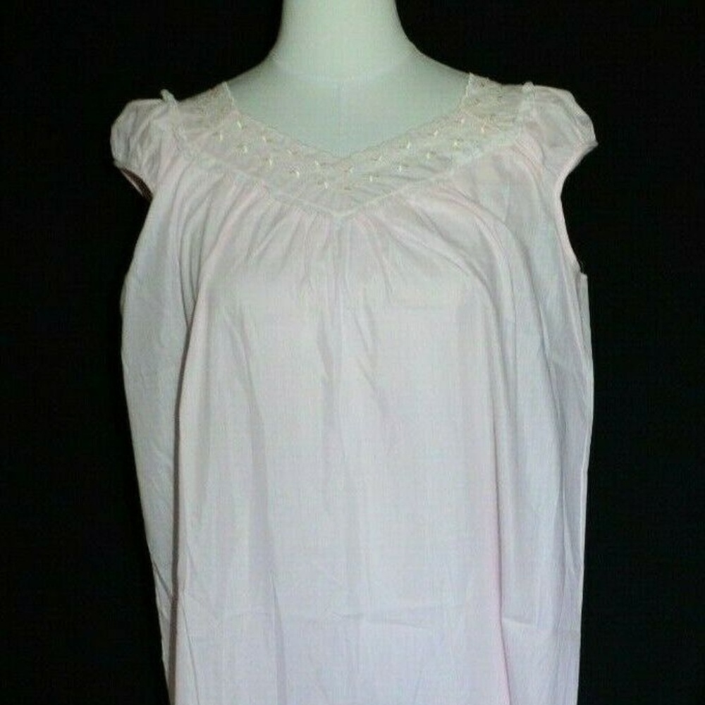 Katz Long Gown Pink Floral Nightgown